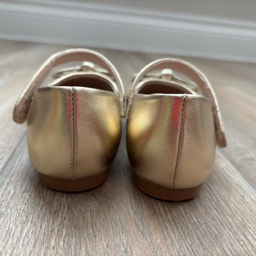 Kideren Glittery Gold Mary Janes Size 9M - Picture 3 of 8